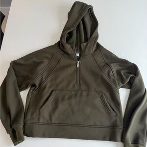 Laslulu Army Green Zip-Up Hoodie Medium